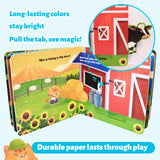 Who's That Farm Push Slide Board Book product image 6 showing printed book details for screen-free reading and learning