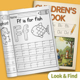 Upper and lowercase alphabet practice book