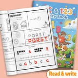 Children's number recognition and alphabet activity book
