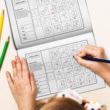 Kids shape logic practice book for finding hidden graphs and details