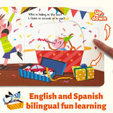 The Monkey Is Here Peekaboo Board Book product image 6 showing printed book details for screen-free reading and learning