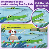 Interactive push and pull reading scene from Where's The Baby Push and Pull Board Book
