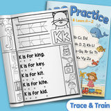 ABC practice book for preschool literacy