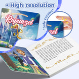 High-resolution printed pages of Rapunzel storybook