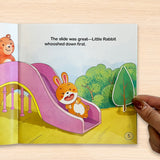 Daily Fun Stickers: I'll Wait in Line Picture Book product image 6 showing printed book details for screen-free reading and learning