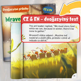 Ages 4-8 Czech-English story reader for screen-free fable time