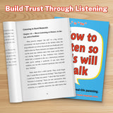 How to Listen So Kids Will Talk Parenting Guide product image 6 showing printed book details for screen-free reading and learning