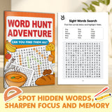 Word Hunt Adventure: Sight Words Search Puzzle Book product image 6 showing printed book details for screen-free reading and learning