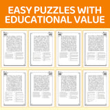 Transportation Word Search Puzzle Book for Kids product image 6 showing printed book details for screen-free reading and learning