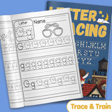 Letter tracing workbook for handwriting readiness