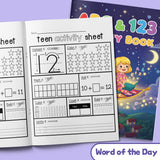 ABC and 123 Activity Book product image 6 showing printed book details for screen-free reading and learning
