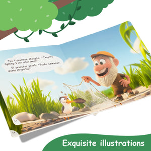 Paired Mounting-Bilingual Tales: The Snipe and the Clam – English & Spanish Storybook