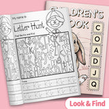 Letter hunt workbook for preschool literacy