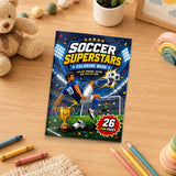 Soccer Superstars Coloring Book - Football Action Pages for Creative Kids physical printed English book interior page or product preview 6, ISBN 9798904662349