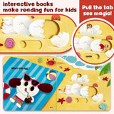 Interactive push and pull reading scene from Who's The Egg Push and Pull Board Book