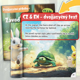 Ages 4-8 Czech-English story reader for screen-free fable time