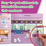 Preschool Sticker Art Activity Book, Complete the Picture and Scene Matching Book for Kids, Visual Skills, Fine Motor Practice, and Creative Learning Fun