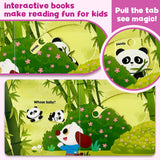 Interactive push and pull reading scene from Whose Baby Push and Pull Board Book