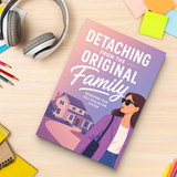 Study desk flat-lay with family healing and boundary guide