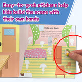 Children's sticker matching book for fine motor development