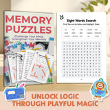 Memory Puzzles: Sight Words Search Workbook for Kids product image 6 showing printed book details for screen-free reading and learning