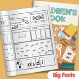 Bubble Words Workbook for Kids, Early Reading Activity Book with Short Word Recognition, Sight Word Practice, Trace and Write Activities, and Fun Literacy Learning