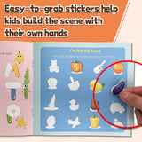 Hands-on home scene sticker page for screen-free play