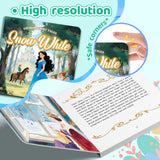 High-resolution printed pages of Snow White classic picture book