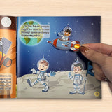 Smart Stickers: Outer Space product image 6 showing printed book details for screen-free reading and learning