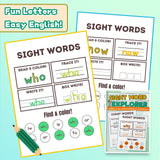 Sight Word Explorer product image 6 showing printed book details for screen-free reading and learning