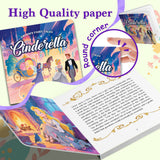 Children reading Cinderella fairy tale in multiple story time settings