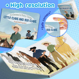 High-resolution printed pages of Little Claus and Big Claus storybook