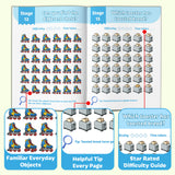 Focus Fun Visual Puzzle Activity Book for Kids product image 6 showing printed book details for screen-free reading and learning