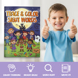 Children's sight word workbook with word bank support