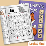 Alphabet find and color workbook for preschool