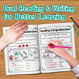 Kids comprehension workbook for short passage reading and picture clues