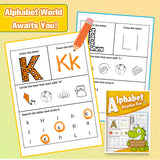 Alphabet Practice Fun: Trace, Color, and Search product image 6 showing printed book details for screen-free reading and learning