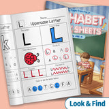 Classroom alphabet worksheets for Pre-K learning