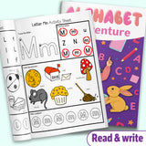 Early letter learning book with trace the letter pages