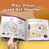 Halloween Attention Training Book for Kids product image 6 showing printed book details for screen-free reading and learning