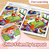 Happy Kindergarten Spot the Difference Book for Kids product image 6 showing printed book details for screen-free reading and learning