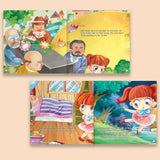 Selected Fairy Tales 5-Book Set: Goldfish, Red Shoes, Peas, Wolf, and Emperor product image 6 showing printed book details for screen-free reading and learning