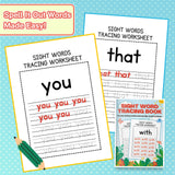 Sight Word Tracing Book: High-Frequency Words product image 6 showing printed book details for screen-free reading and learning