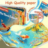 High-quality paper detail from The Three Fishes bilingual storybook