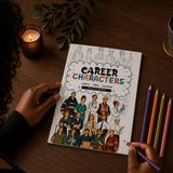 Career Characters Line Art Coloring Book physical printed book product image 3, ISBN 9798904669287