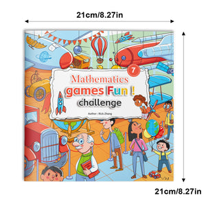 Children's math puzzle activity book for counting and logic thinking