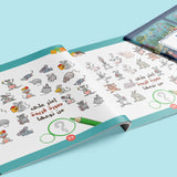 Kids solving Arabic observation and brain training games