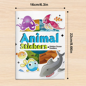 Ocean animal sticker activity book for kids with hidden sea creatures