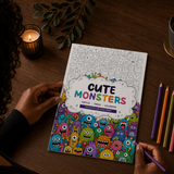 Cute Little Monsters Line Art Coloring Book physical printed book product image 3, ISBN 9798904669317