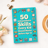 50 Independence Skills Before Age 12 product image 11 showing printed book details for screen-free reading and learning